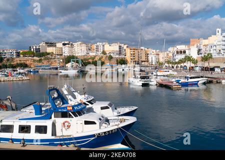 Hafen L'Ametlla de Mar Spanien Costa Dorada nördlich von L`ampolla und dem Ebro-Delta in der Provinz Tarragona Katalonien Stockfoto